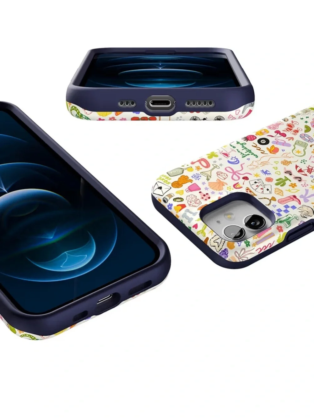 Casely iPhone 12 / 12 Pro case in the popular “Fun on Weekdays” print